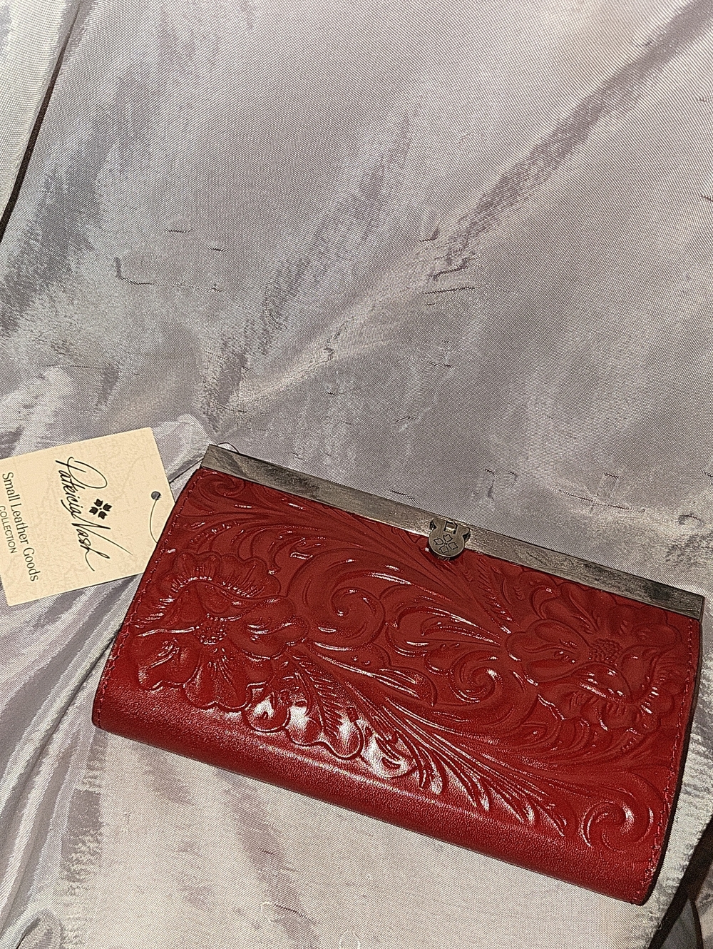 Patricia Nash Cauchy Lava Leather Clutch Wallet Bnwt ML